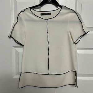 Zara contrast blouse